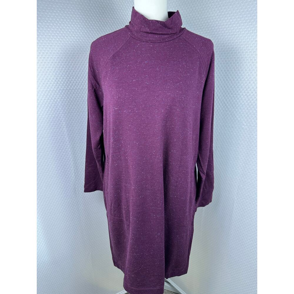 J. Jill Pure Jill Women's Tunic Pockets Dress Tranquility Fleece Stretch Medium